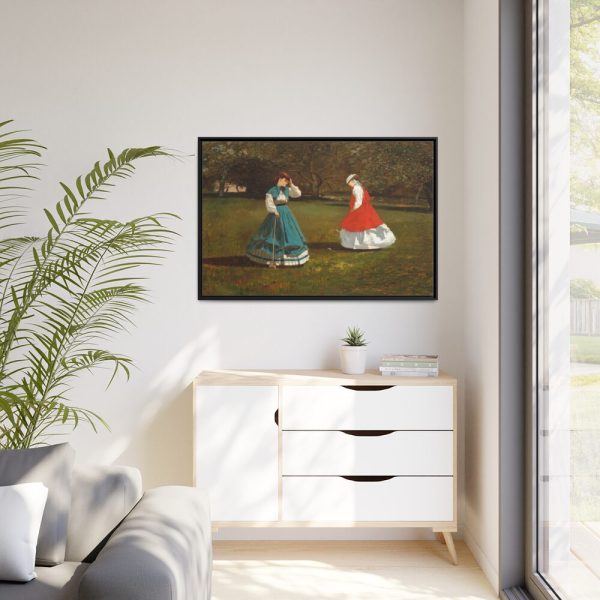 88289-3.jpg A Game of Croquet by Winslow Homer Framed Canvas