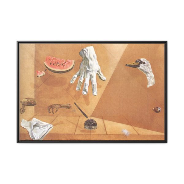 Feather Equilibrium by Salvador Dali Framed Canvas