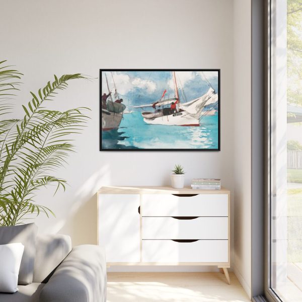 88289-33.jpg Fishing Boats, Key West by Winslow Homer Framed Canvas
