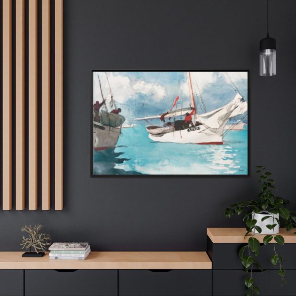 88289-34.jpg Fishing Boats, Key West by Winslow Homer Framed Canvas