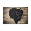 88289-341.jpg Black Labrador Dog Sitting on Wooden Floor Framed Canvas