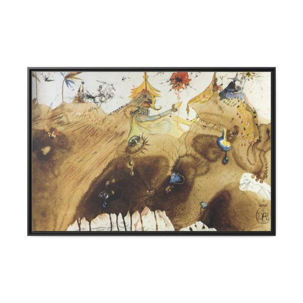 88289-371.jpg The Mountains of Cape Creus on the March by Salvador Dali Framed Canvas