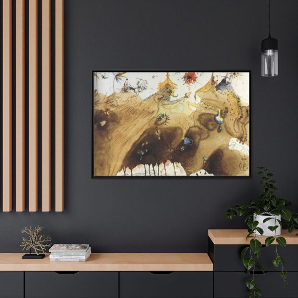 88289-374.jpg The Mountains of Cape Creus on the March by Salvador Dali Framed Canvas
