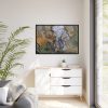 Bed and Two Bedside Tables Ferociously Attacking a Cello by Salvador Dali Framed Canvas