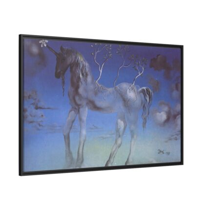 The Happy Unicorn by Salvador Dali Framed Canvas