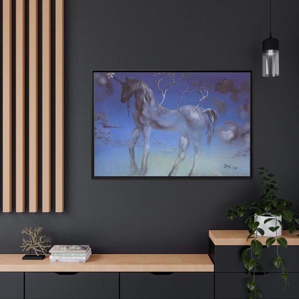 88289-389.jpg The Happy Unicorn by Salvador Dali Framed Canvas