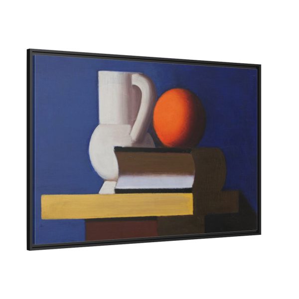 Arrangement with White Jug, Orange and Book by Vilhelm Lundstrøm Framed Canvas