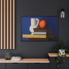 Arrangement with White Jug, Orange and Book by Vilhelm Lundstrøm Framed Canvas