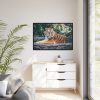 88289-428.jpg Tiger Sitting on Rock Framed Canvas