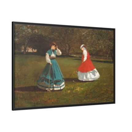 A Game of Croquet by Winslow Homer Framed Canvas