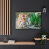 Tiger Walking Framed Canvas