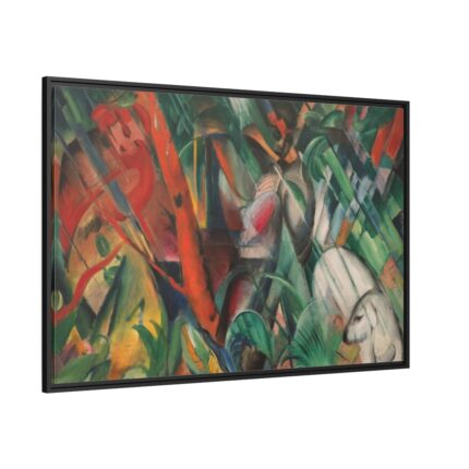 In the Rain by Franz Marc Framed Canvas