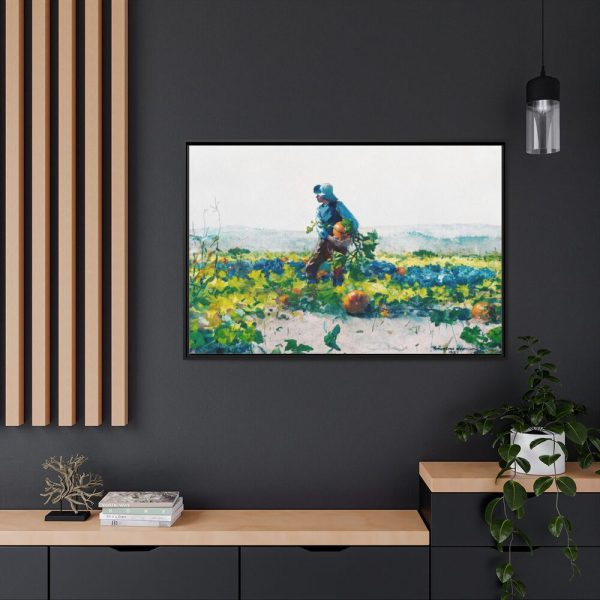 For to Be a Farmer’s Boy by Winslow Homer Framed Canvas