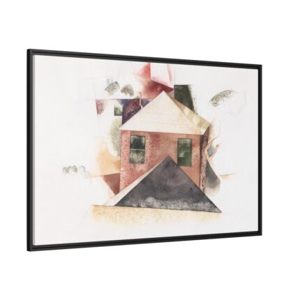 Houses with Red by Charles Demuth Framed Canvas