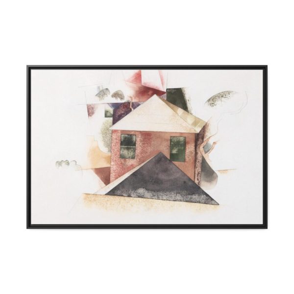 Houses with Red by Charles Demuth Framed Canvas