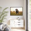 88289-493.jpg Black Labrador Retriever in Grass Field Framed Canvas