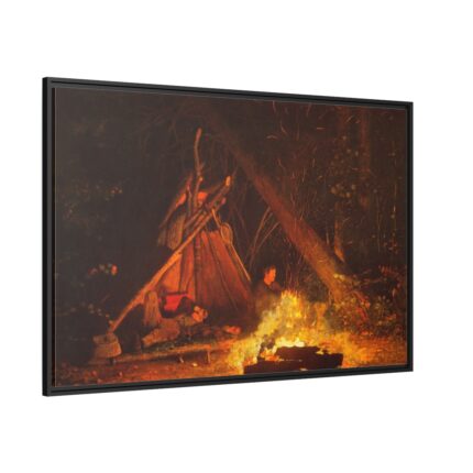 Camp Fire by Winslow Homer Framed Canvas