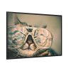 88289-515.jpg Cat Wearing Eyeglasses Framed Canvas