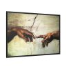 88289-520.jpg Part of The Creation of Adam Hands by Michelangelo Buonarroti Framed Canvas