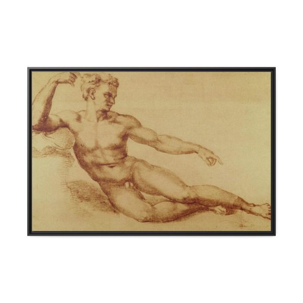 88289-526.jpg Studio di Nudo by Michelangelo Buonarroti Framed Canvas