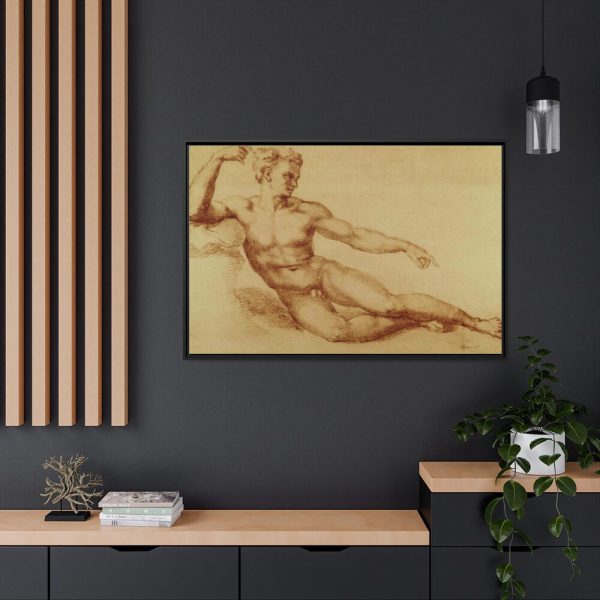 88289-529.jpg Studio di Nudo by Michelangelo Buonarroti Framed Canvas