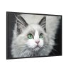 88289-535.jpg Cat with Green Blue Eyes Framed Canvas