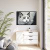 88289-538.jpg Cat with Green Blue Eyes Framed Canvas