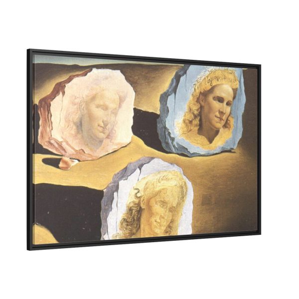 88289-540.jpg Three Apparitions of the Visage of Gala by by Salvador Dali Framed Canvas