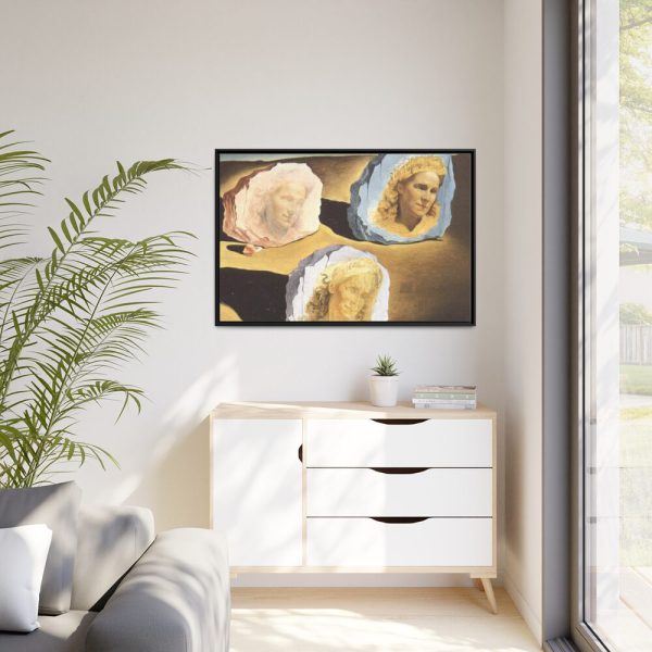 88289-543.jpg Three Apparitions of the Visage of Gala by by Salvador Dali Framed Canvas