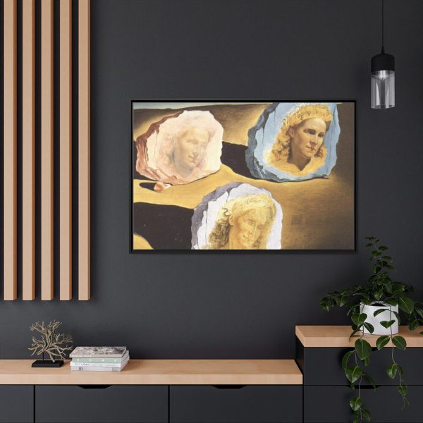 88289-544.jpg Three Apparitions of the Visage of Gala by by Salvador Dali Framed Canvas