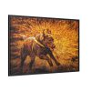 88289-550.jpg Black Labrador Runing in Field Framed Canvas