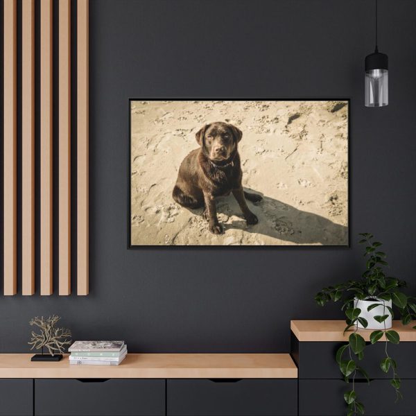 88289-574.jpg Labrador On the Sand Framed Canvas