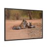 88289-590.jpg Tiger and Cubs on Dusty Road Framed Canvas