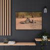 88289-594.jpg Tiger and Cubs on Dusty Road Framed Canvas
