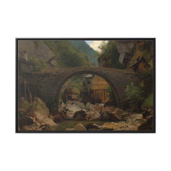 88289-6.jpg Mountain Stream in the Auvergne by Théodore Rousseau Framed Canvas