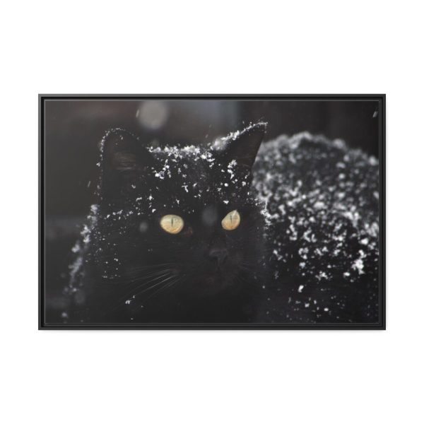 88289-601.jpg Black Persian Cat Framed Canvas