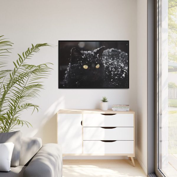 88289-603.jpg Black Persian Cat Framed Canvas