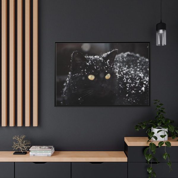88289-604.jpg Black Persian Cat Framed Canvas