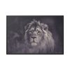 88289-615.jpg Close Up Shot of a Lion's Face in Black and White Framed Canvas