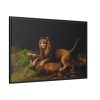 A Lion Attacking a Stag by George Stubbs Framed Canvas