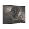 Lion and Snake by Samuel William Reynolds Framed Canvas