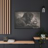 Lion and Snake by Samuel William Reynolds Framed Canvas