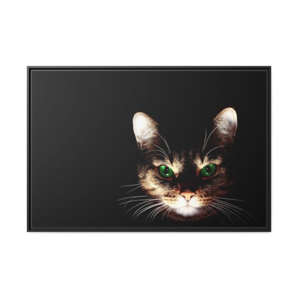 88289-631.jpg Bengal Cat in the Dark Framed Canvas