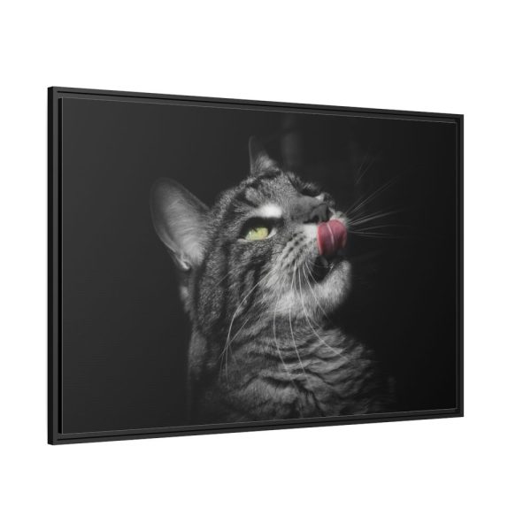 88289-640.jpg Cute Striped Cat Framed Canvas