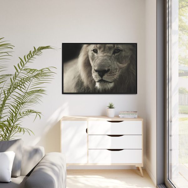 Lion King Face Framed Canvas