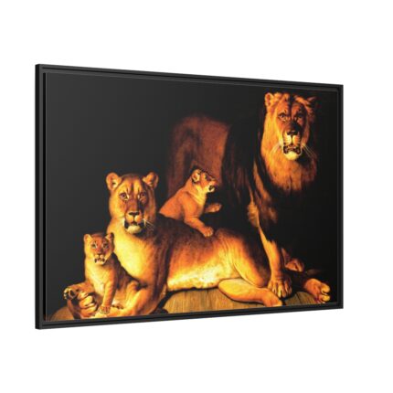 A Pride Of Lions by Jean Baptiste Huet Framed Canvas