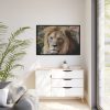 88289-68.jpg Lion Face Closeup Framed Canvas