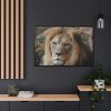 88289-69.jpg Lion Face Closeup Framed Canvas