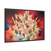 Lilies Salmon Lirios Flowers Framed Canvas