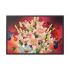 Lilies Salmon Lirios Flowers Framed Canvas
